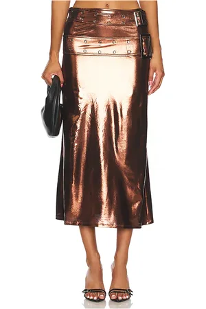 WeWoreWhat Double Belt Midi Skirt in . Size 12, 2, 6, 8.