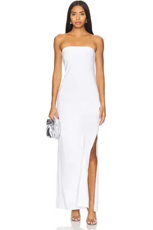 Norma Kamali Strapless Tailored Side Slit Gown in . Size XS, XXS.