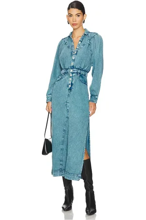 Free People Mad Love Denim Midi Dress in . Size XS.