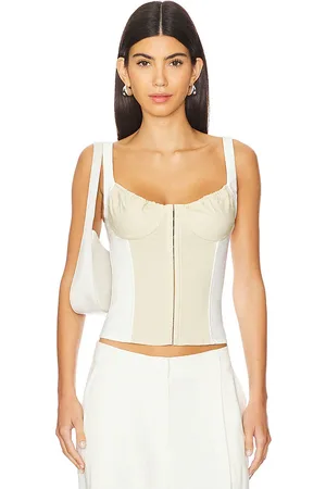 WeWoreWhat Ruched Cup Scoop Corset in . Size 12, 2.