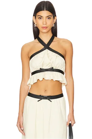 WeWoreWhat Criss Cross Halter Top in . Size M, S, XL.