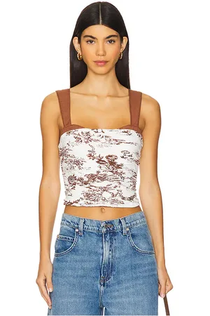 Free People Printed 2 Tone Tank in . Size S, XL, XS.