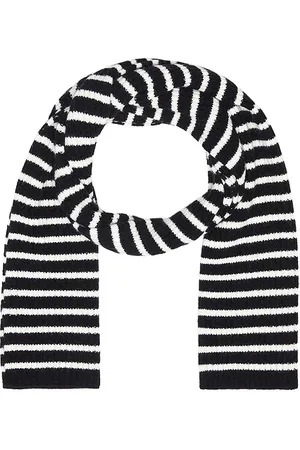 Hat Attack Bolton Stripe Scarf in Black,White.