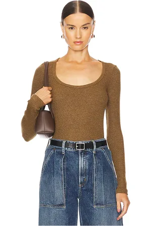 AGOLDE Corey Scoop Neck Tee in . Size M, S.