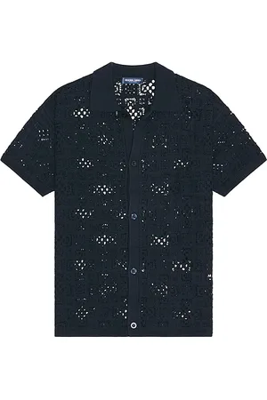 Frescobol Carioca Raul Crochet Cardigan Shirt in . Size S, XL/1X.