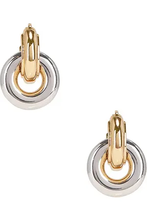 Luv AJ Two Tone Interlock Hoops in .