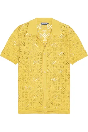 Frescobol Carioca Raul Crochet Cardigan Shirt in . Size XL/1X.