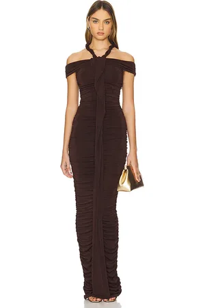 Khanums Textured Slinky Maxi Dress in . Size M, S, XL, XS.