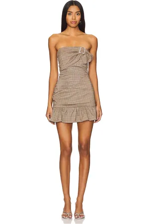 MORE TO COME Bianca Ruched Mini Dress in . Size M.