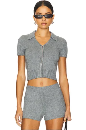 DANIELLE GUIZIO Calesia Zip-up Top in . Size M, S, XL, XS, XXS.
