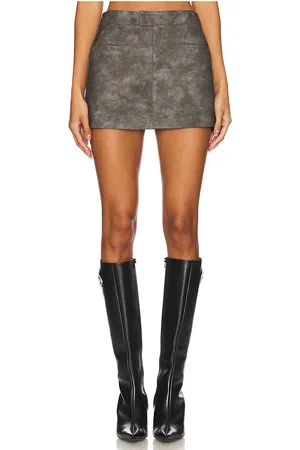 superdown Minta Faux Leather Skirt in . Size M, S, XS, XXS.