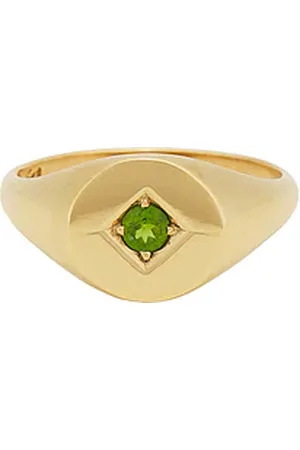 LOREN STEWART Baby Deco Signet Ring in . Size 8.