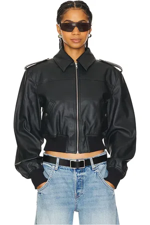 Lovers And Friends Dylan Faux Leather Bomber Jacket in . Size M, S, XXS.