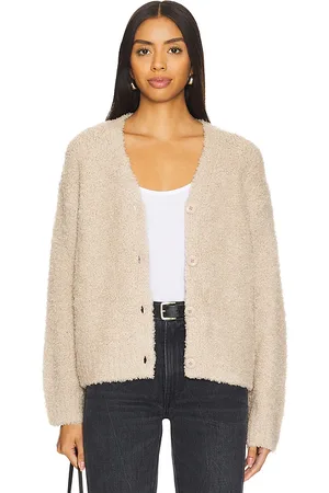 ENZA COSTA Wool Feather Boxy Cardigan in . Size S, XL, XS.