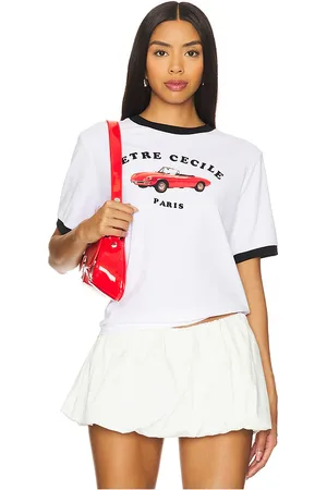 Être Cécile Alpha Spider Ringer Tshirt in . Size M, S.