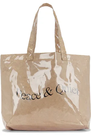 Museum of Peace and Quiet Wordmark Pvc Kraft Tote Bag in .