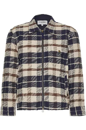 Corridor Jacquard Plaid Zip Jacket in . Size M, S.