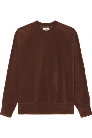 Bather Walnut Fleece Crewneck Sweater in . Size M, S, XL/1X.