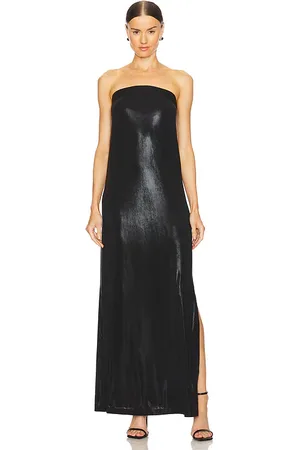 Norma Kamali Strapless Tailored Side Slit Gown in . Size S, XS, XXS.