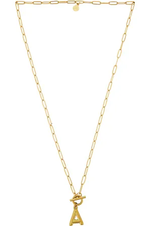 petit moments Paperclip Initial Necklace in . Size B, E, F, G, H, I, K, L, M, N, R, S, T, V.