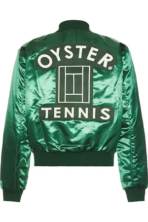 OYSTER OTC Satin Varsity Jacket in . Size XL/1X.