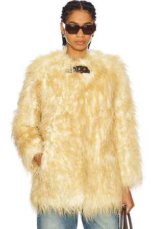 Apparis Petra Faux Mongolian Fur Short Coat in . Size L, S, XS, XXL.