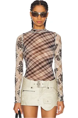 Free People X REVOLVE Chloe Printed Mesh Top in . Size S, XS.