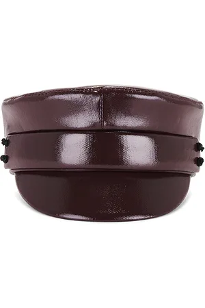 Ruslan Baginskiy Faux Leather Belted Baker Boy Cap in . Size XS.