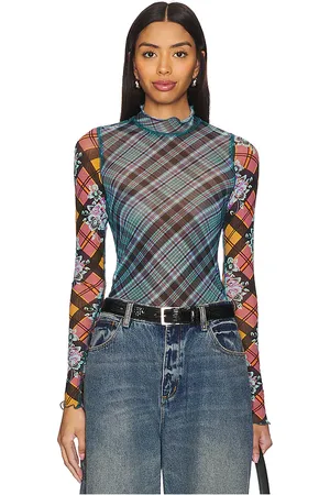 Free People X REVOLVE Chloe Printed Mesh Top in . Size XS.