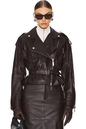Camila Coelho Ambrosia Leather Moto Jacket in . Size S, XL, XS.