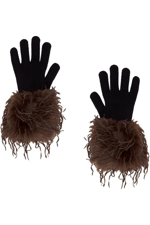 Vaillant Knitted Gloves With Faux Fur Trim in .