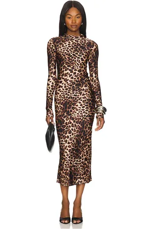 GOOD AMERICAN Satin Shine Funnel Neck Midi Dress in . Size 4X, 5X.