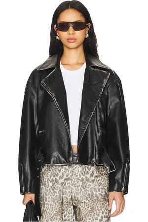 superdown Lana Faux Leather Jacket in . Size M, S, XS, XXS.