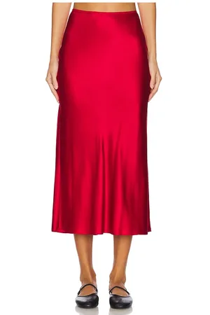 EAVES Chana Silk Midi Skirt in . Size M, S, XL, XS, XXS.