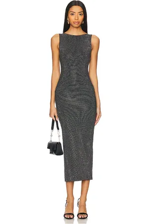GOOD AMERICAN Crystal High Neck Dress in . Size 3X, 4X, 5X, XS.