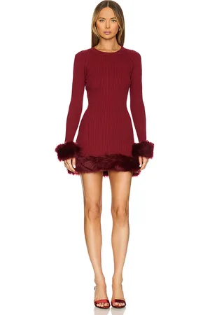 Show Me Your Mumu Fran Dress With Faux Fur Trim in . Size M, S, XS.