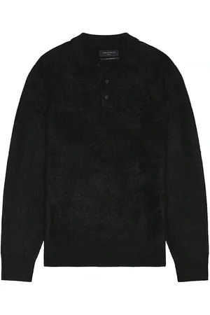 AllSaints Abel Long Sleeve Polo in . Size M, S, XL/1X.