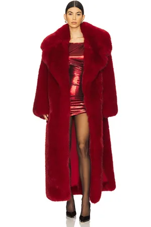 Adrienne Landau Faux Fur Coat in . Size M.
