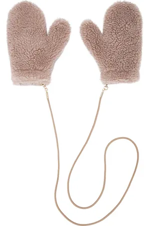 Adrienne Landau Teddy Faux Fur Mitts in .