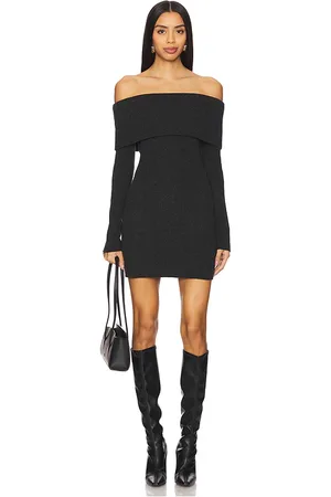 ENZA COSTA Off Shoulder Sweater Mini Dress in . Size M, S, XL, XS.