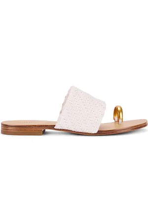 Simkhai Ariana Woven Leather Sandal With Metal Toe Ring in . Size 37, 38, 39, 40, 41.
