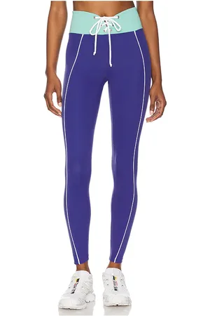 YEAR OF OURS Sport Colorblock Football Legging in Blue,Teal. Size M, S, XL.