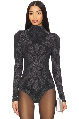 Wolford X Etro Metallic Jacquard Bodysuit in . Size S, XS.