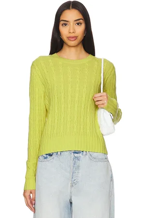 Guest In Residence Cable Shrunken Cashmere Crew Sweater in . Size M, S, XL, XS.