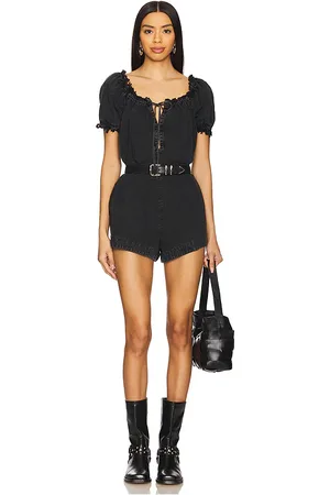 Free People X We The Free Daisy Denim Babydoll Romper in . Size S, XS.