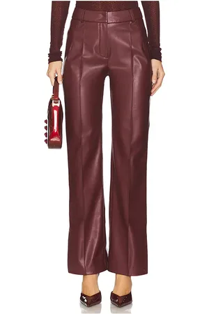 SELMACİLEK Leather Slit Detailed Pant in . Size M, S, XS.