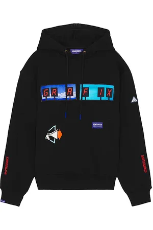 Deva States Strange Love Graphic Patches Hoodie in . Size M, S, XL/1X.