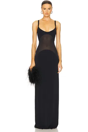 Helsa Sheer Knit Curve Maxi Dress in . Size M, XL.