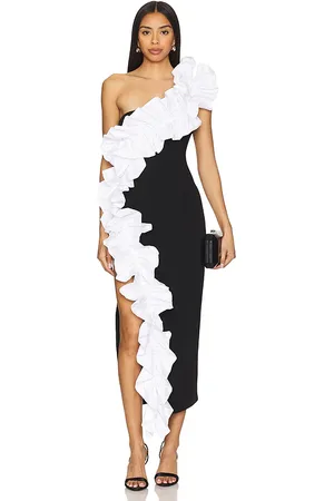 NBD The Sapphira Midi Dress in Black, White. Size M, S, XS, XXS.