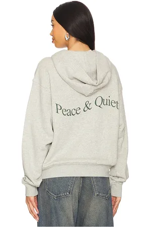 Museum of Peace and Quiet Wordmark Zip Up Hoodie in . Size S.